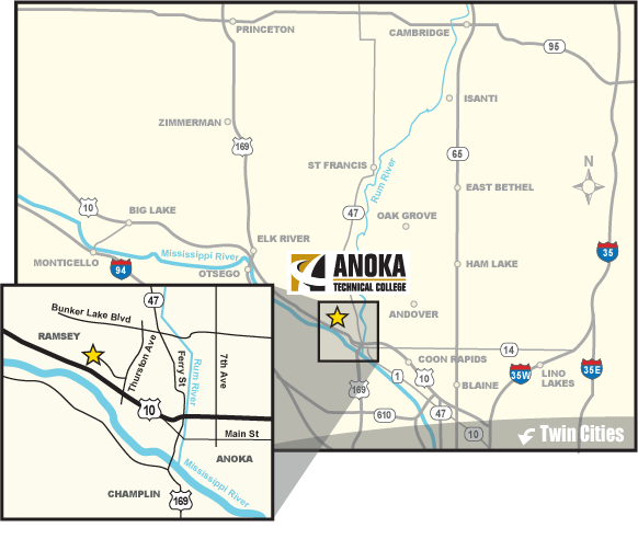Map of 1355 West Highway 10 Construction.