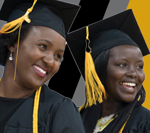 Students in graduation regalia