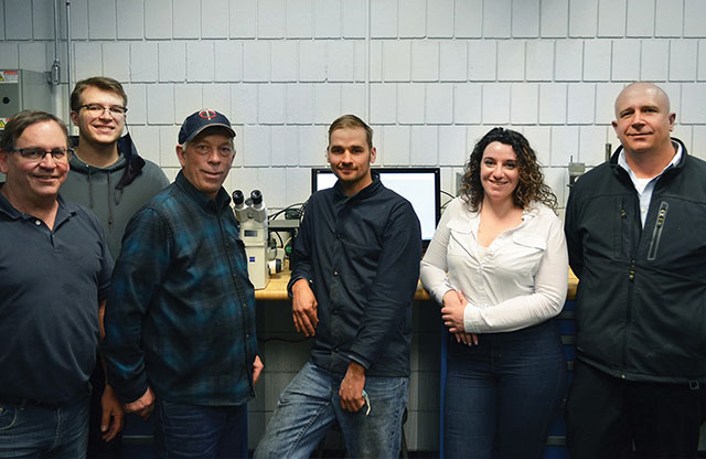 Jay Gerdin, welding instructor, David Vlasyuk, Anoka Tech welding instructor, Emily Hunt, PPL Applications Engineer, and Chris Rasmussen, Applications Engineering Manager for PPL.